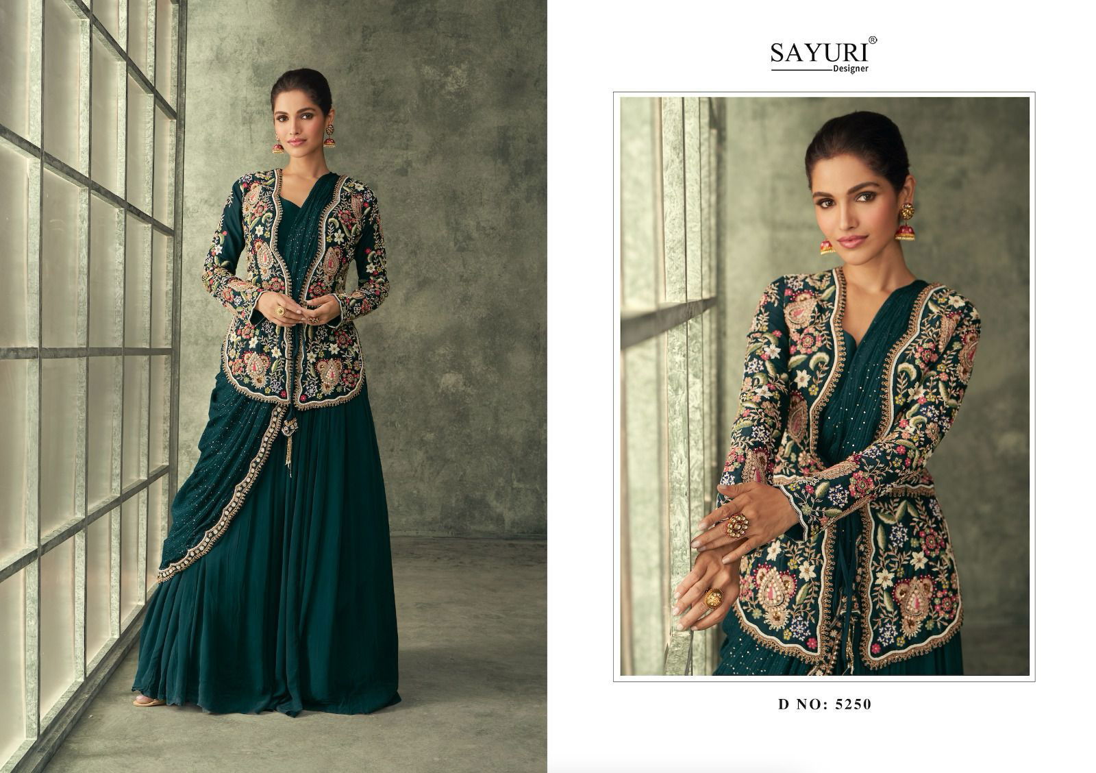 Sayuri Evergreen Special 5250 Wedding Wear Designer Gown Catalog
